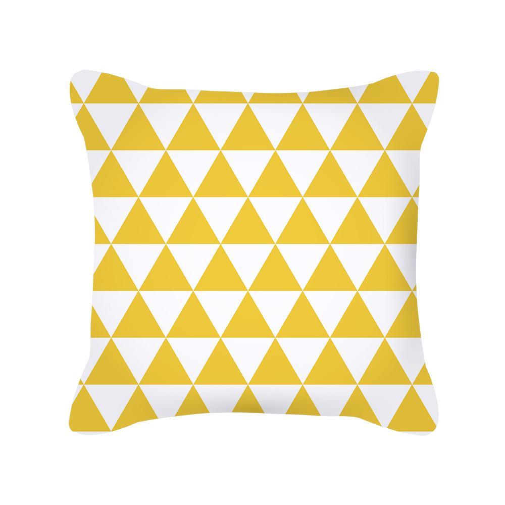 Modern Simple Geometric Pillow Nordic Style Peach Skin Bedside Cushion Cover Waist Pillow Cover New Home