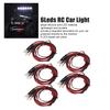 5Pcs RC Car LED Light Kit 24.8in 6LED Per Piece Durable Silicone Easy Operation 6Leds RC Car Light for RC Car Trunk Plane