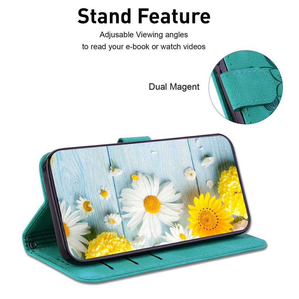 For Motorola Edge 60 5G/60 Fusion 5G Case Lily Flower Imprint Leather Phone Cover with Stand