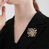Stylish Skull Rose Brooch Unique Alloy Jewelry Fashion Brooch Clothing Jewelry Suitable for Music Festivals and Parties