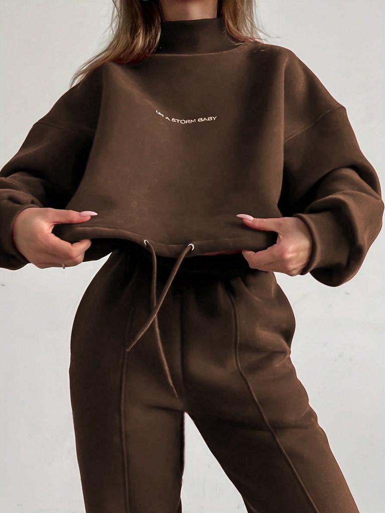 Damen Leuchtend Gelber Hoodie und Jogginghose Set Lässige Sportbekleidung Zweiteiliges Outfit