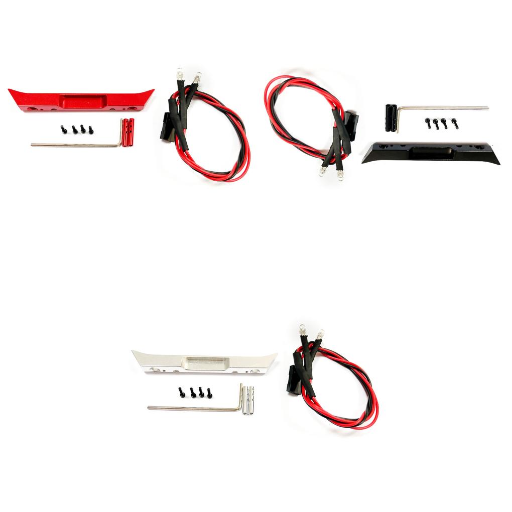 2pcs 1/24 Rear Bumper RC Upgrade Part Aluminum Alloy Wear-resistant Rc Rear Bumper For Axial SCX24 RC Car Part