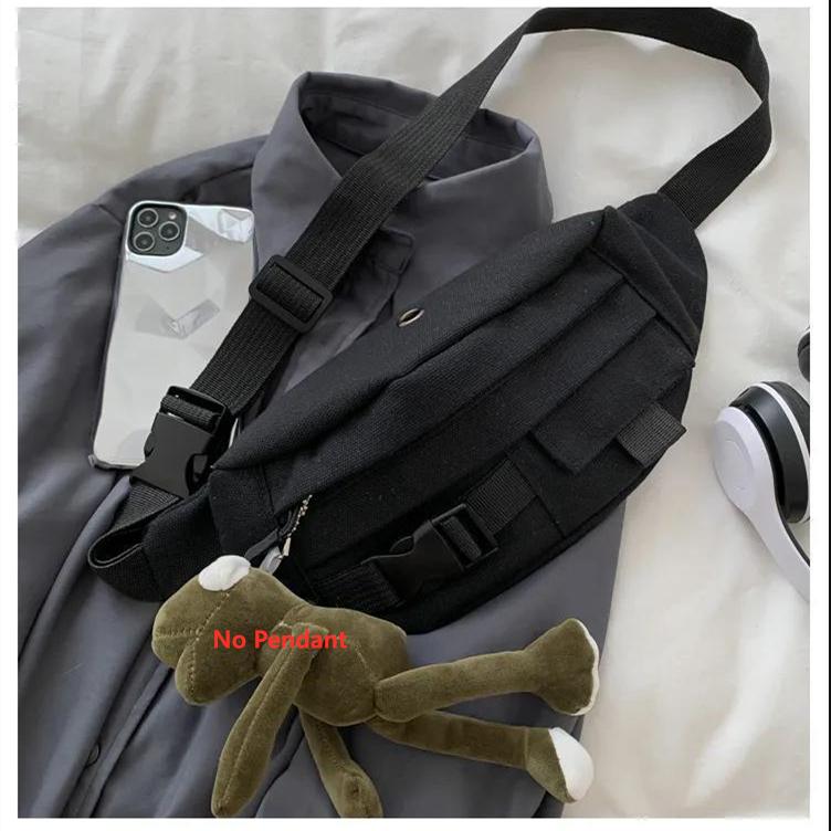 Женская однотонная сумка-молния Shell Bun Crossbody Chest Bag Leisure Canvas Clinned — фото 16