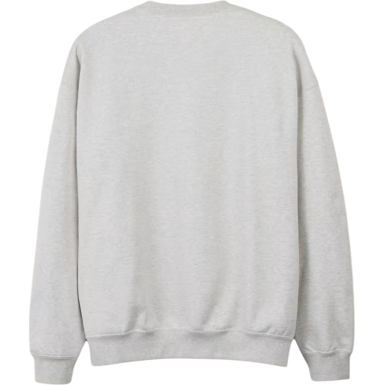 Y-3 Solid Color Crew Neck Loose Fit Drop Shoulder Long Sleeve Sweatshirt Unisex Sweatshirt Light-Gray JD9802