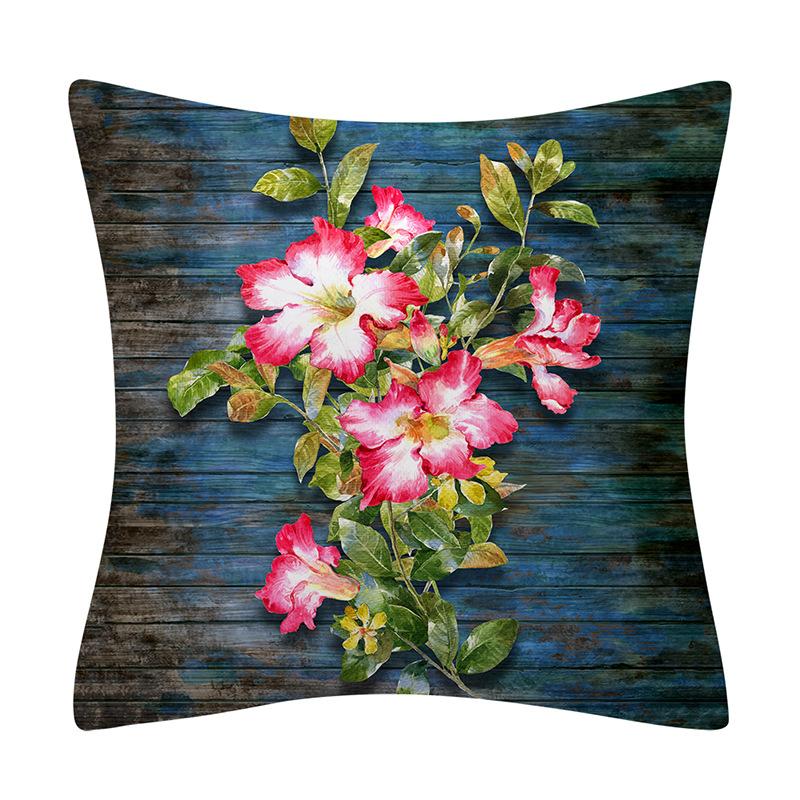 Vintage oil painting style plant print pattern home living room sofa bedroom decoration throw pillow pillowcase