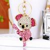Cute Koala Bear Metal Keychain Ring Women Bag Pendant Wholesale Gift Pink Blue Purple