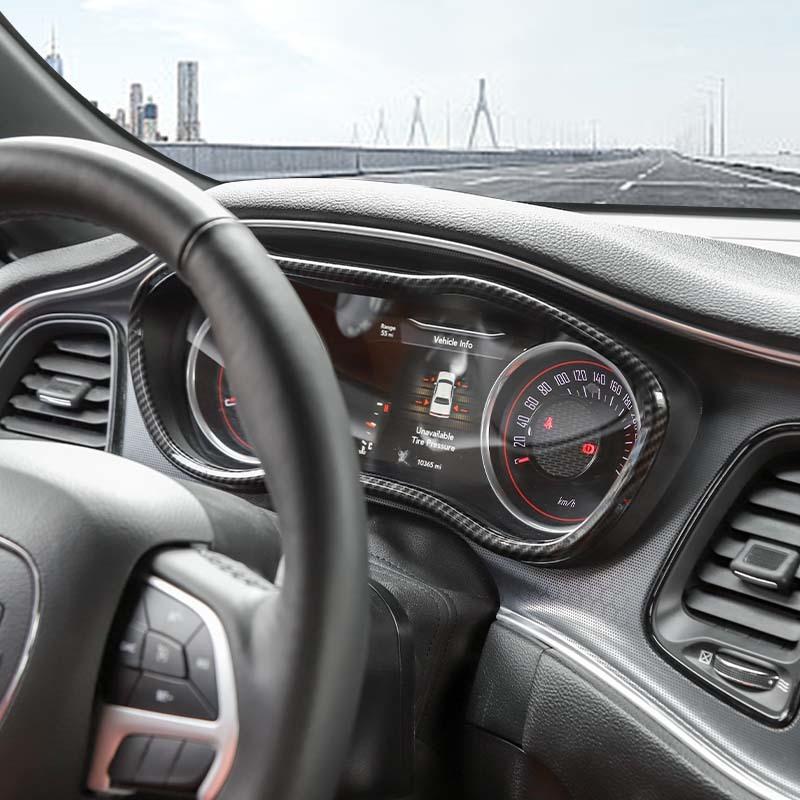 Instrument Panel Decoration Protective Cover For  Dodge Challenger 2015 Up Car Interior Accessories