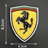 For Ferrari Horse SJ F1 Embroidered Patches Decals DIY Apparel Decoration Accessories Shoes Hat Bag Clothing Sewing Velcro Patch MQ3