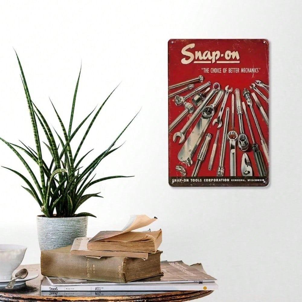 Vintage Metal Poster Garage Wall Art 12x8 inch