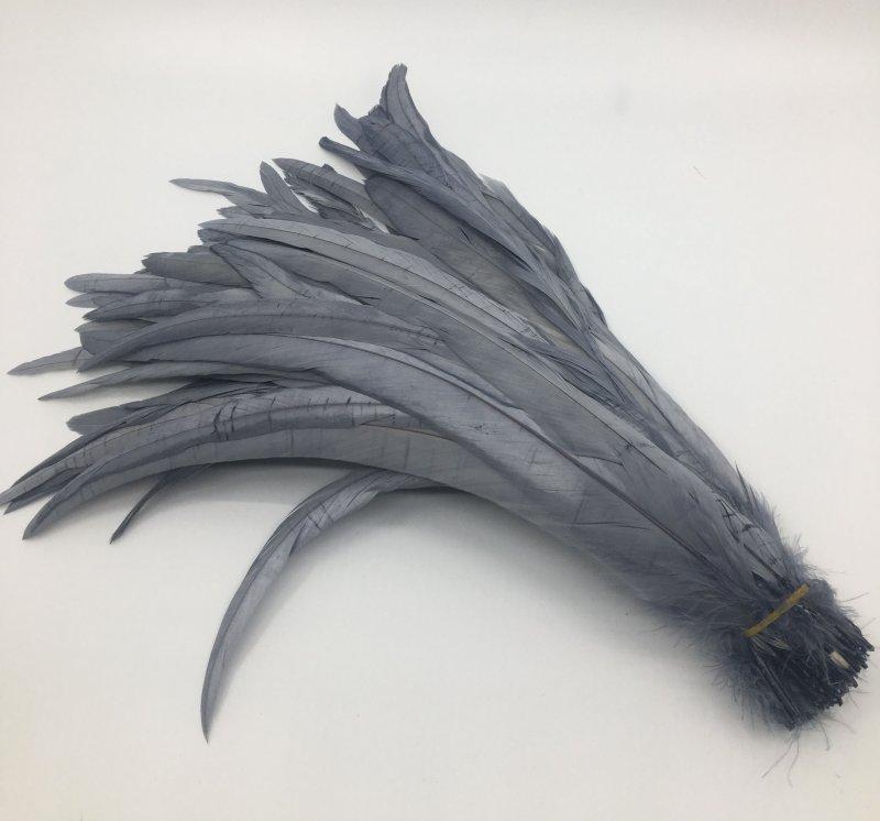 Natural  50pcs Rooster Tail Feather  Plumes 25-45CM 10-18inch Beige DIY Dyed Cock Tail Clothing Accessories Jewelry Performance