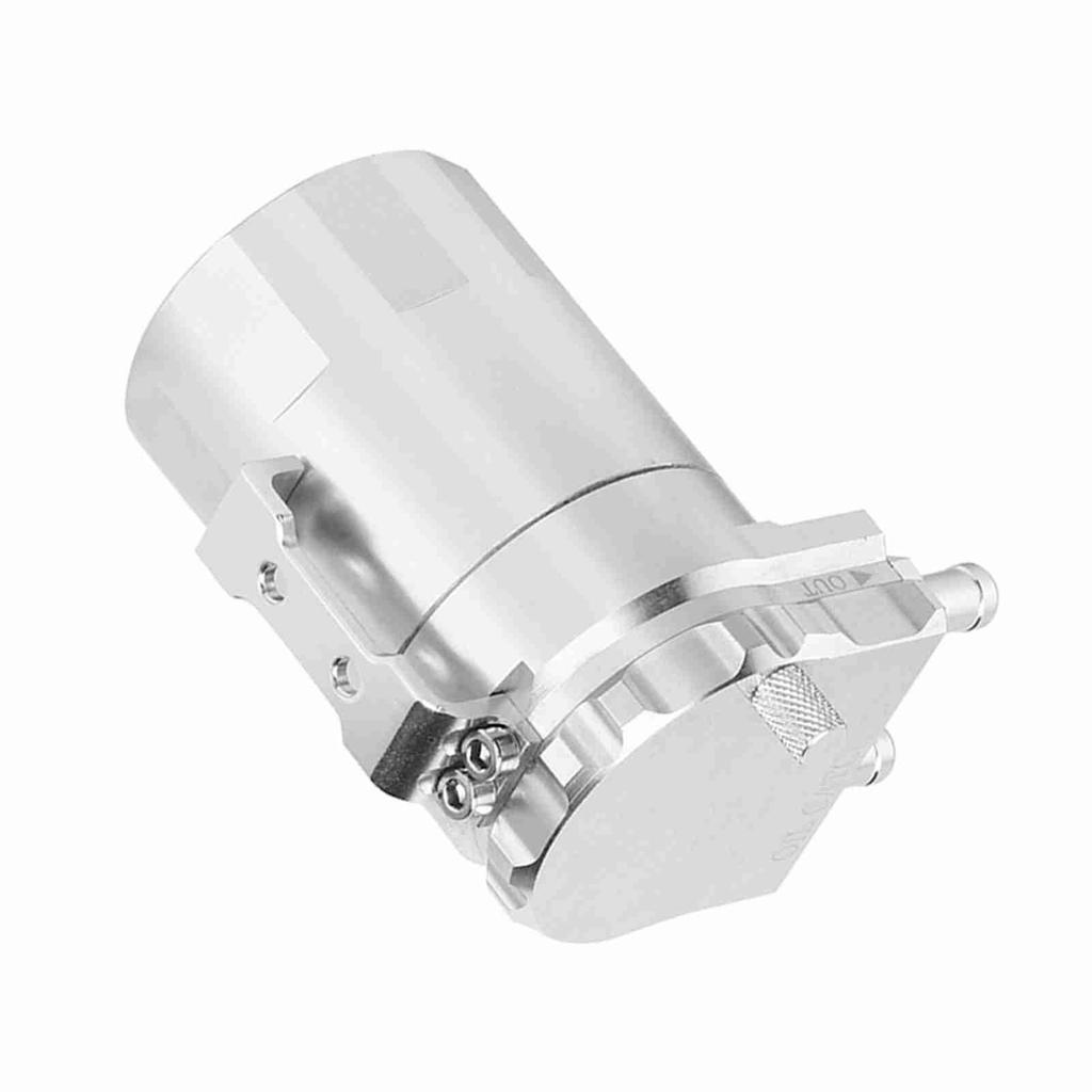 Aluminum Engine Oil Catch Tank Breather Can Reservoir Car Modification Accessories (Silver)