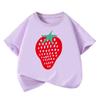 Summer Girls T-shirts Short-sleeve Blouse for Kids Teenager Cotton Children Outfits