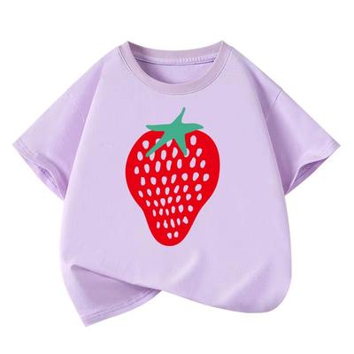 T-shirt Estive per Ragazze Camicetta a Maniche Corte per Bambini Adolescenti Cotone Abbigliamento per Bambini