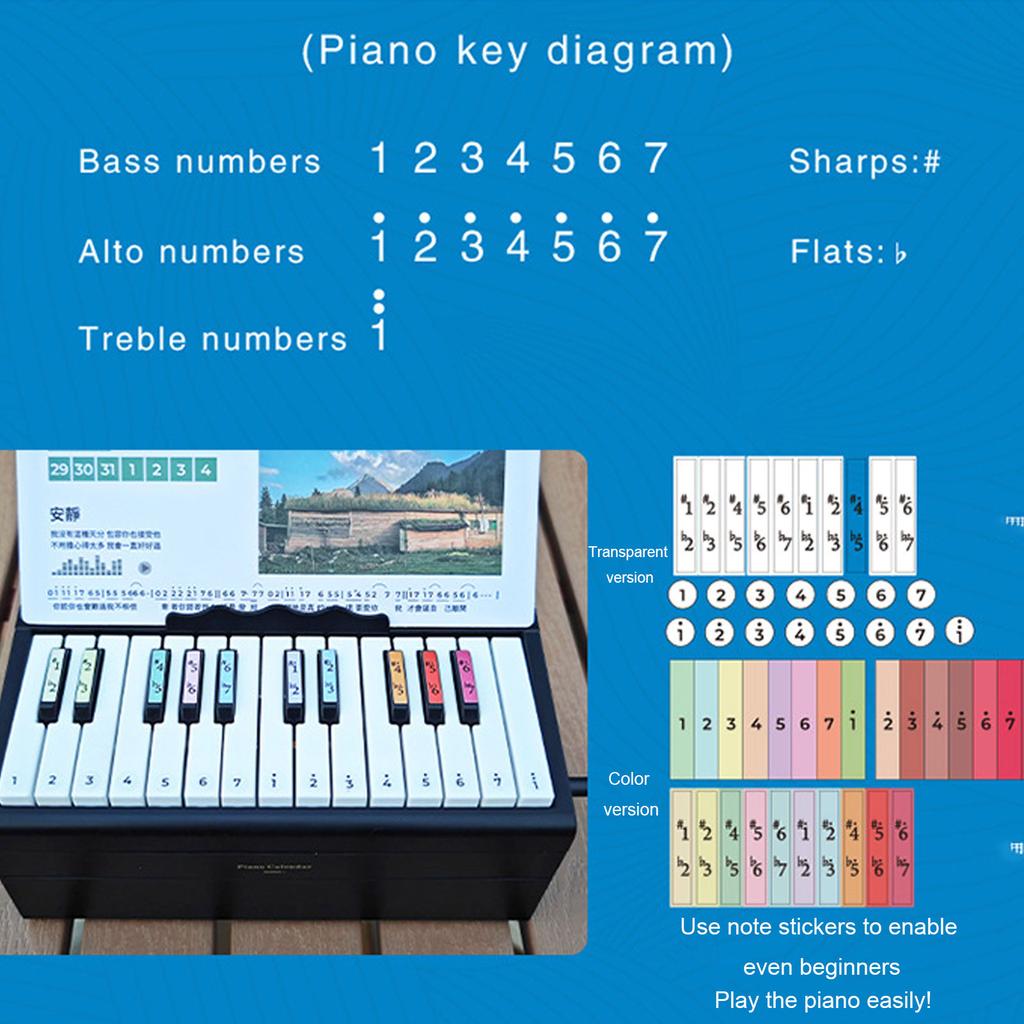 25 Key BT Playable Piano Calendar Electronic Keyboard with 52 World Famous Songs 8 Instrument Modes LED Lights