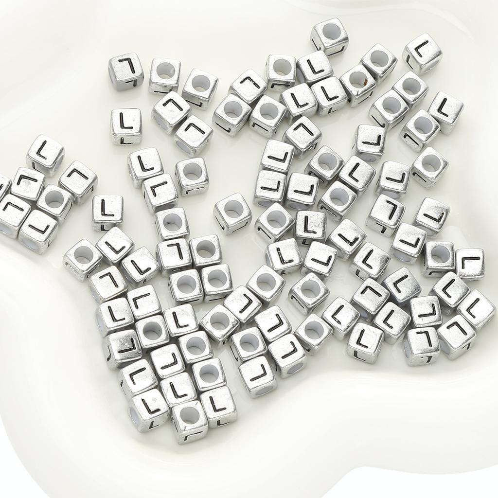 Mărgele Handmade Mărgele Acrilice Alfabet Mărgele Pătrate Mărgele Plate Mărgele Rotunde Handmade DIY Accesorii Bijuterii Mărgele Distanțiere Brățară Mărgele Înșirate Manual