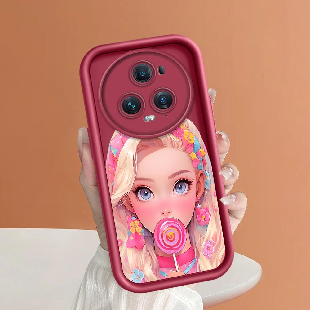 

Мягкий силиконовый квадратный чехол с рисунком лестницы для телефона, полное покрытие, противоударный защитный резиновый чехол для камеры для Huawei Honor Huawei P50 Pro темно-красного