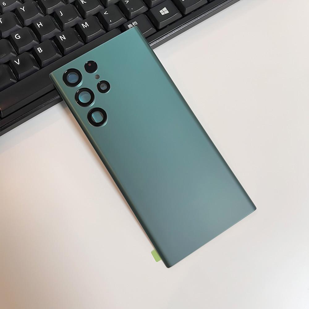 

Задняя крышка корпуса для Samsung Galaxy S22 Ultra 5G SM-S908B Задняя стеклянная крышка + Инструменты For S22 Ultra зелёный