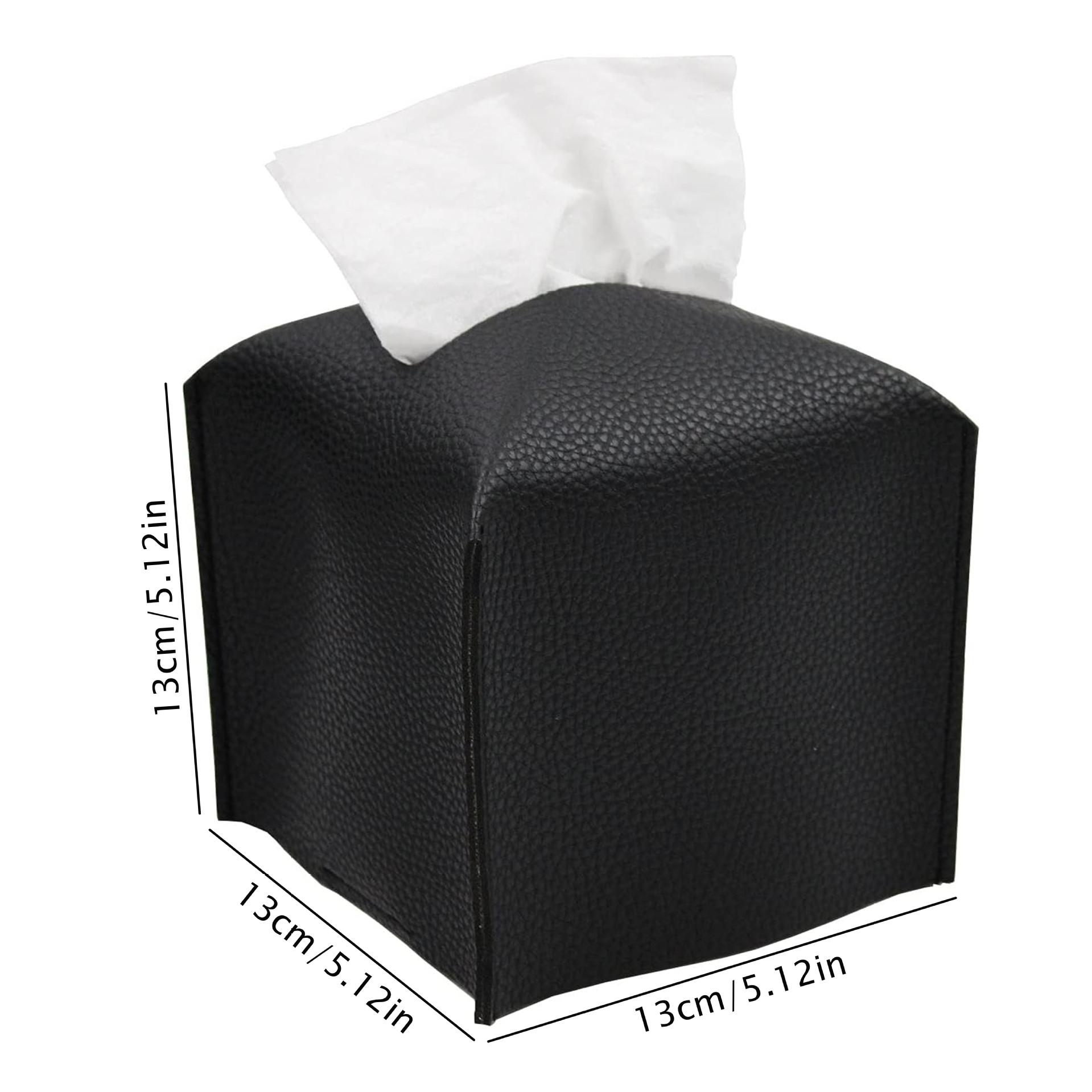 

Square PU Leather Tissue Box Large Small Size in Stock Modern Napkin Holder Stylish Paper Dispenser for Living Room Coffee Table