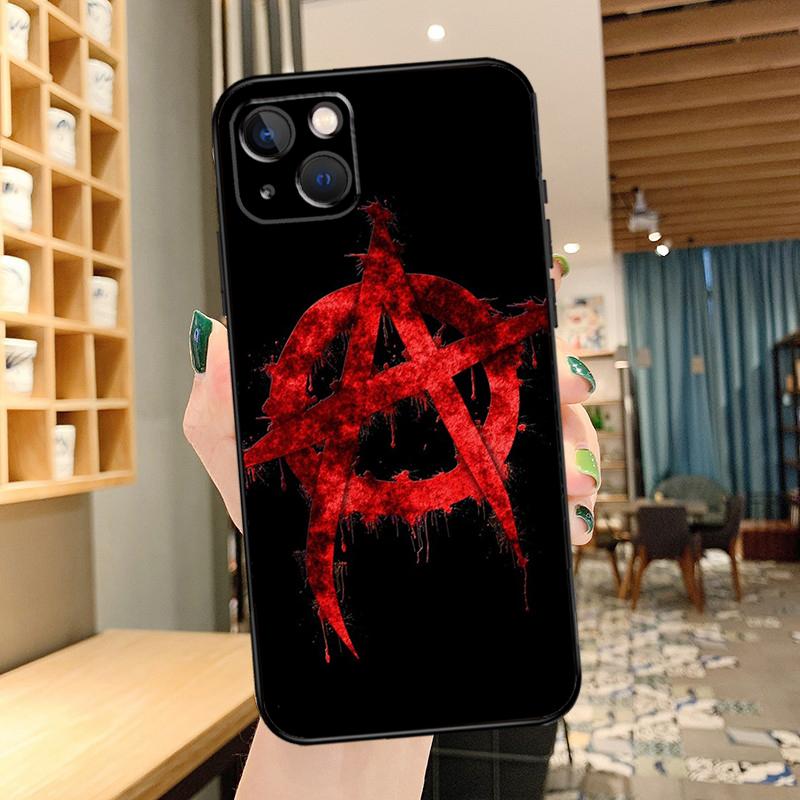 

Anarchy Symbol A Phone Case For iPhone 11 12 13 14 15 16 Pro MAX 12 13 Mini X XR XS Max Plus Cover Coque iPhone 15Pro MAX