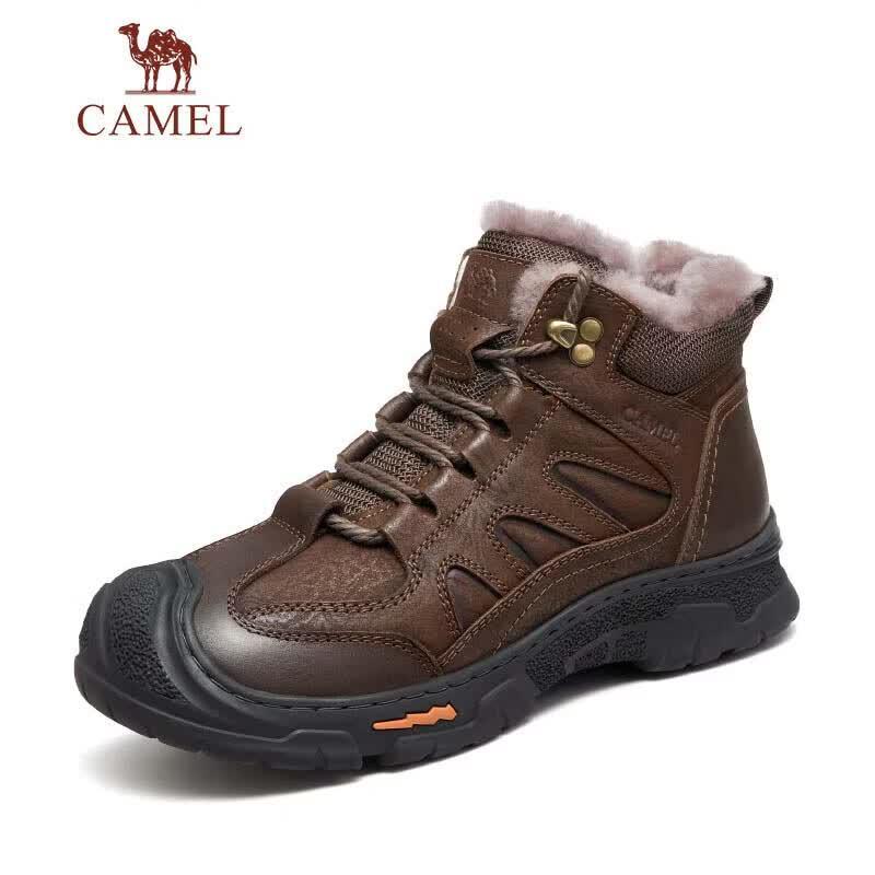Camel Men's Wool-Lined Warm Hiking Martin Boots