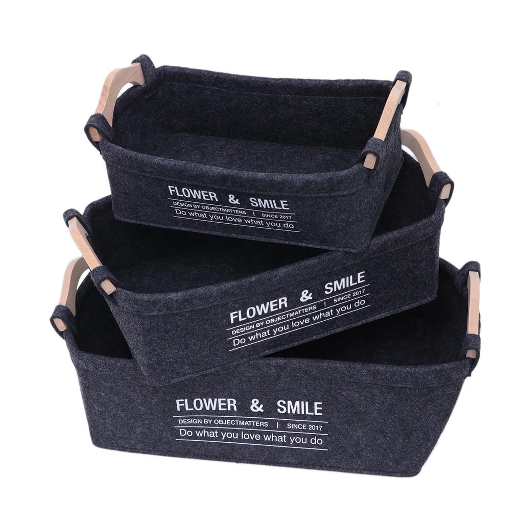 Felt Storage Basket for Key Coin Home Office Desktop Sundries Organizer Q Felt Storage Basket for Key Coin Home Office Desktop Sundries Organizer Q