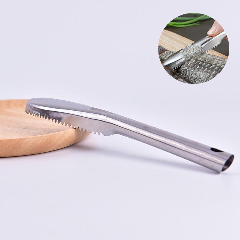 1Pc Stainless Steel Fish Scale Remover Cleaner Scaler Scrapers & Kitchen Peelers