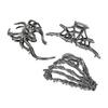 3Pcs Women Hair Claws Spider Bat Skull Hand Shape Hair Clips Anti-slip Teeth Back Head Hair Barrettes Hair Styling Accessories