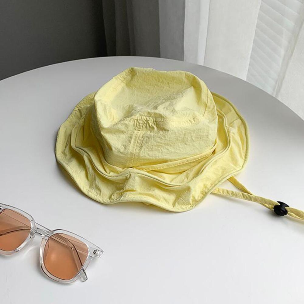 Pleasantly Cool Quick Drying Fisherman Hat Portable Foldable Basin Cap Sunshade Bucket Hat  Women