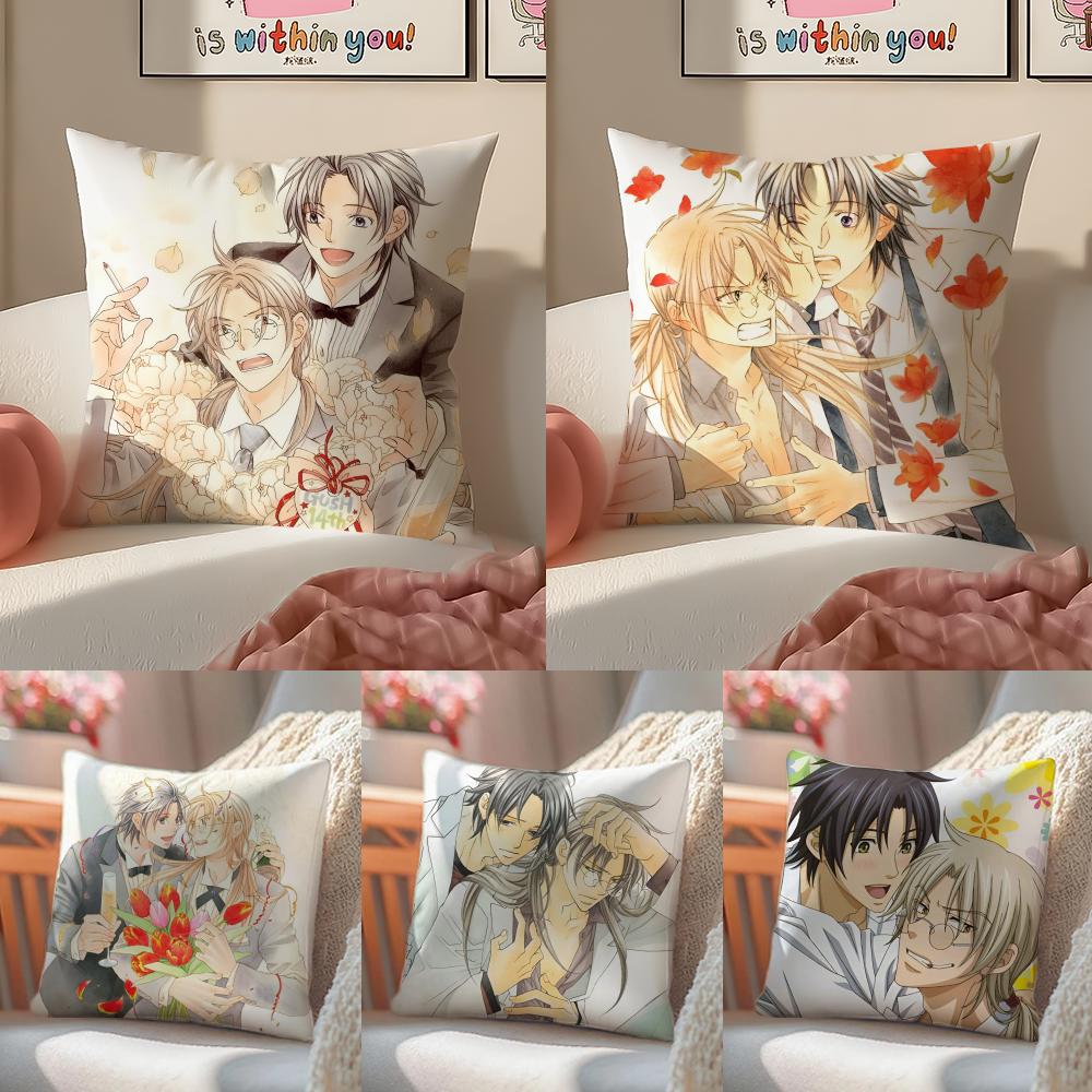 Anime Comic T-The Tyrant Falls In Love Pillow Case Double-Sided Printing Short Plush Sofa Cushion Cover Bedroom Bedside Pillow