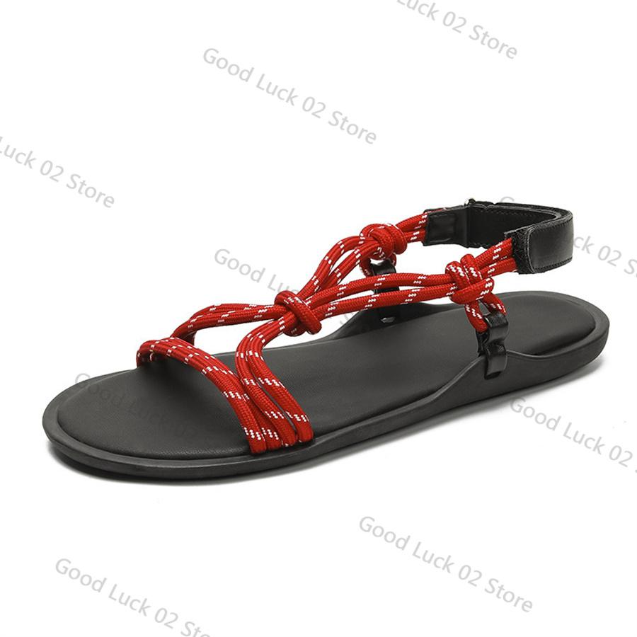 

Fashion 2025 New Summer Women Sandals Casual Flat Shoes Rope Cross-strap Beach Flats Leisure Sandalias Mujer Holiday Vacation Sandal 40