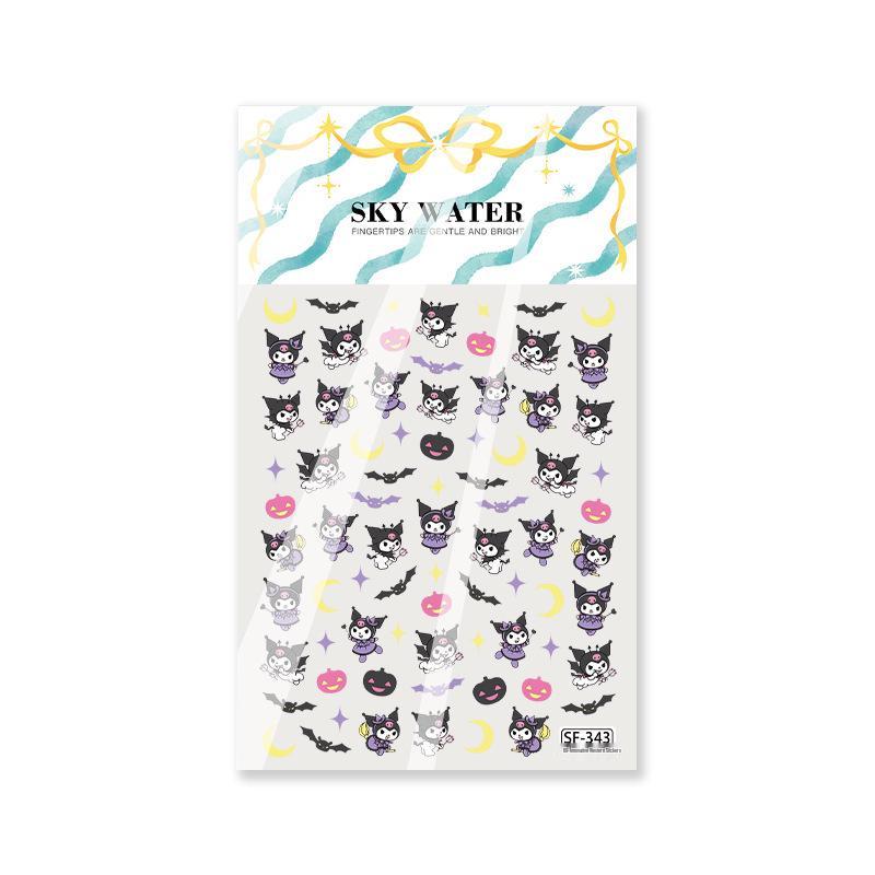 

Top-Selling Kuromi Bat & Pumpkin Halloween Nail Stickers