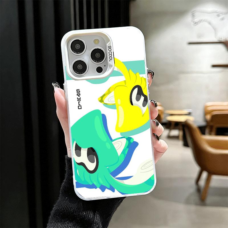 

S-Splatoons Game Soft Phone Case for iPhone 15 16 17 Pro Max 17Air 16E 14 Plus 13 12 Mini Shockproof Cover Back Shell iPhone 16 Pro