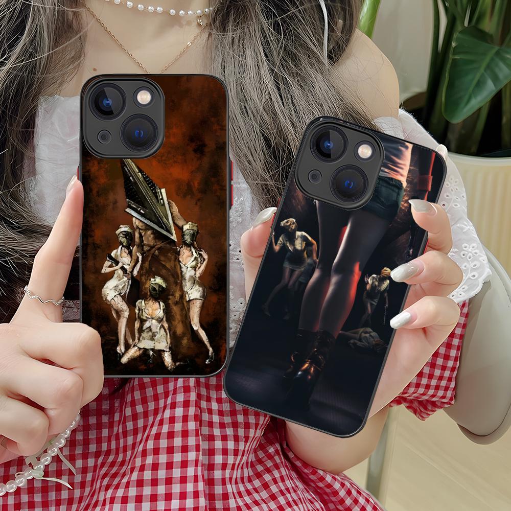 Mobile Silent Hill Phone Case for iPhone 16 15 14 13 12 11 X XR XS 8 7 Pro Max Plus Mini Colour Printing Silicone Cover Pretty