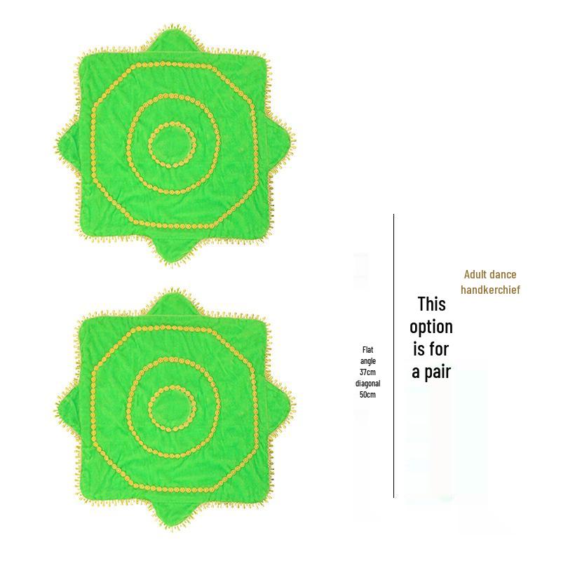 Children's 9-Inch Octagonal Dance Handkerchiefs - Yangge and Twirling Scarves for Performers