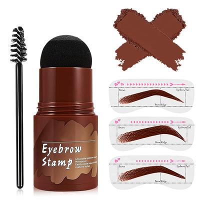 Multibrite Eyebrow Stamp Kit Perfect Brows Shaping Stamp Kit Waterproof Eyebrow Stamp Reusable Long-Lasting Eyebrow Stamp Stock (Brown 02)