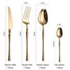 Bright Gold 18/10 Stainless Steel Luxury Cutlery Dinnerware Tableware Knife Spoon Fork Chopsticks Flatware Set Dishwasher Safe