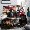 1PC The Vampire Patterned Flannel Blanket Suitable For All Seasons for Home Decor Warmth and Comfort Gifts Holiday Present