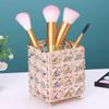 Metall Kristall Quadrat Make-Up Organizer Box Pinsel Sortierung Lagerung Rohr Sortierung Schmuck Desktop Dekorative Ornamente