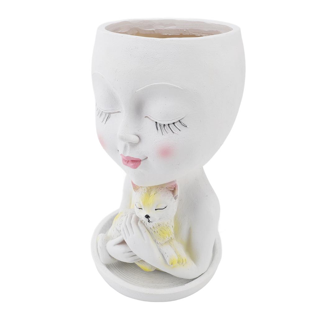 Gesicht Blumentopf Verblassender Harz Kopf Pflanzgefäß DIY Dekorativ Entzückender Sukkulenten Blumentopf Mit