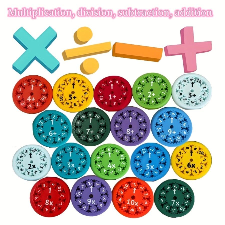 Math Fidget Spinner, Addition and Subtraction, Multiplication Dividing Spinner, Math Fidget Toys with Bonus Stickers for Kids, Cool Mini Math Spinner