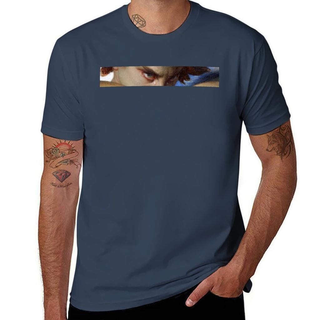 Gefallener Engel Streifen T-Shirt Leichtes Druck T-Shirt
