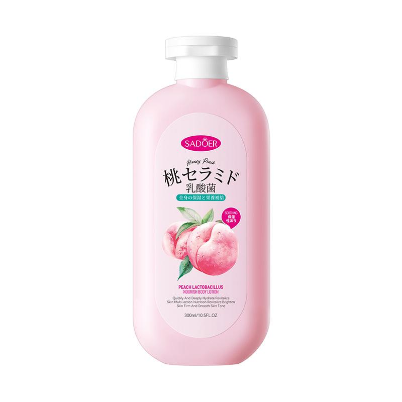 Peach Lactic Acid Bacteria Body Lotion SADOER Autumn and Winter Moisturizing Body Cream 300ML