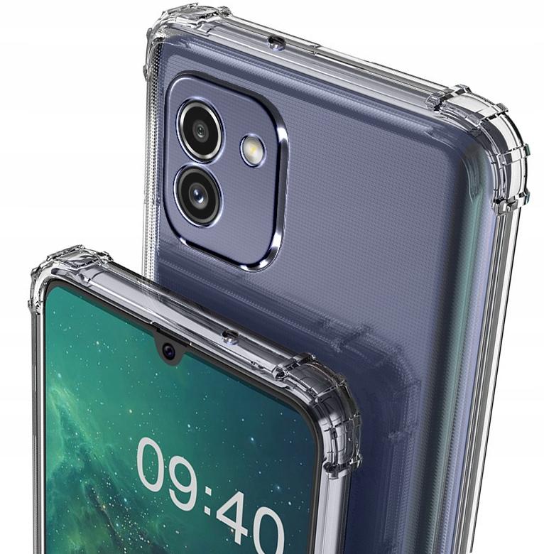 ANTI-SHOCK CASE TRANSPARENT BACK for Samsung Galaxy A03 + Glass
