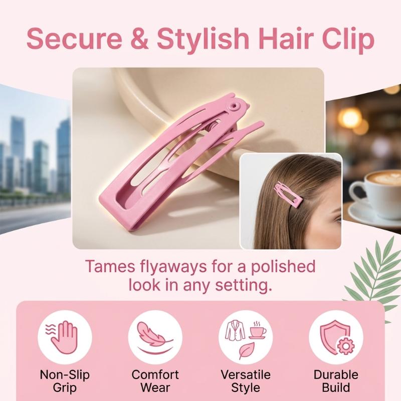 10 Pieces Metal Hair Clips Snap Barrettes Women'S Hair Styling Tools Side-Parted Hair Clips As Hair Decoration