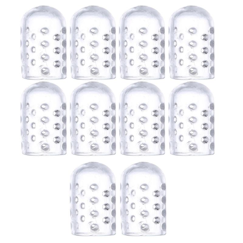 

NonSlip Silicone Toe Covers Secure Grip Protectors For Athletes Dancers Light Discreets Design Easy To Clean 10pcs 1 прозрачный