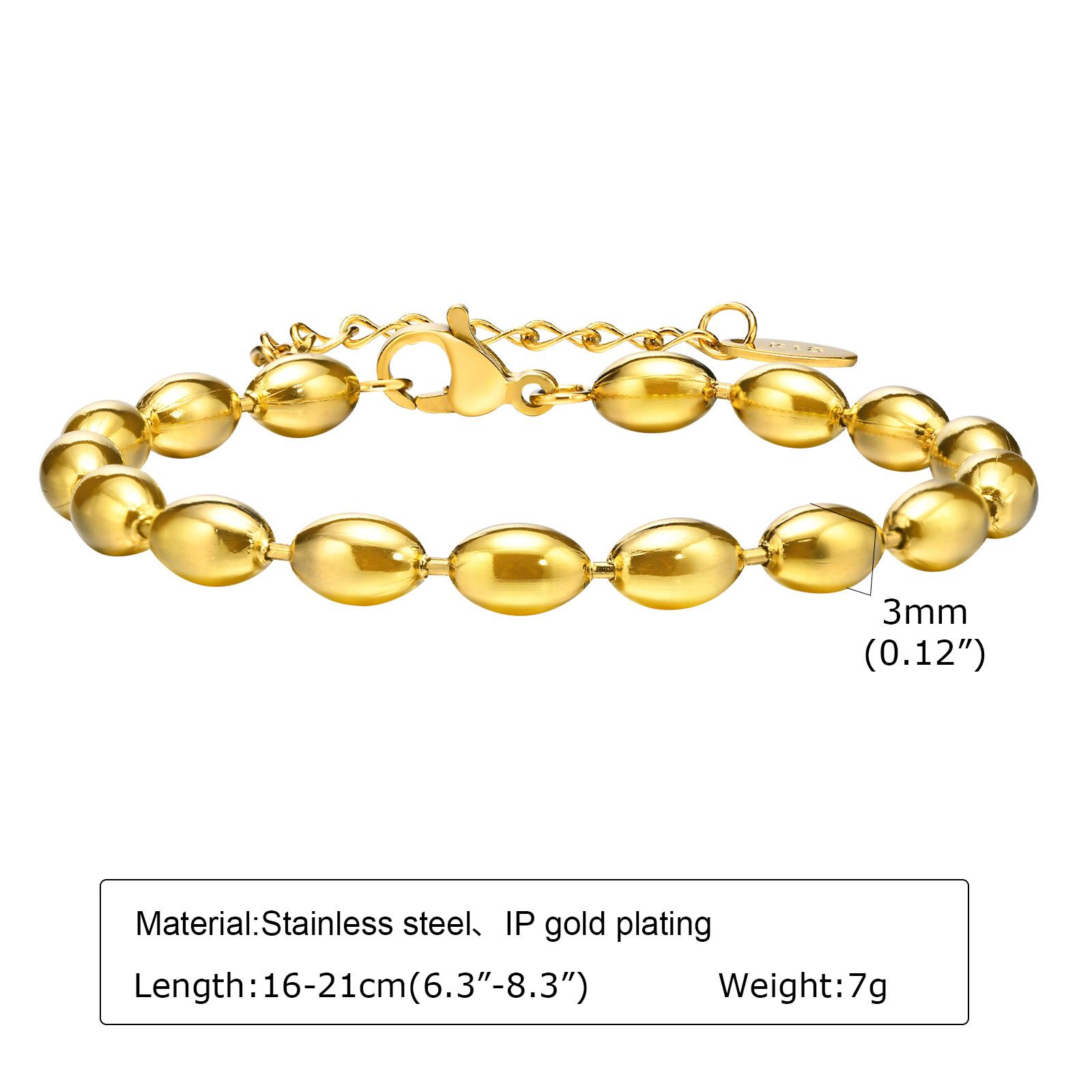 

2026 Dainty 2MM/3MM/5MM Beads Chain Bracelets for Women,Gold Color Plating Charm Choker Links Wristband Bracelet Birthday Party