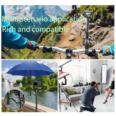 Flexible Camera Clamp Mount Handlebar Clip for Action Cameras Stable Holder Cameras Socket Arm Ball Head Adapter