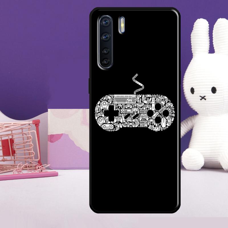 Cool Gaming Controller Case For Oppo A54 A74 A94 A80 A60 A40 A18 A38 A58 A78 A98 A96 A76 A16 A15 A17 A57 A77 A5 Pro