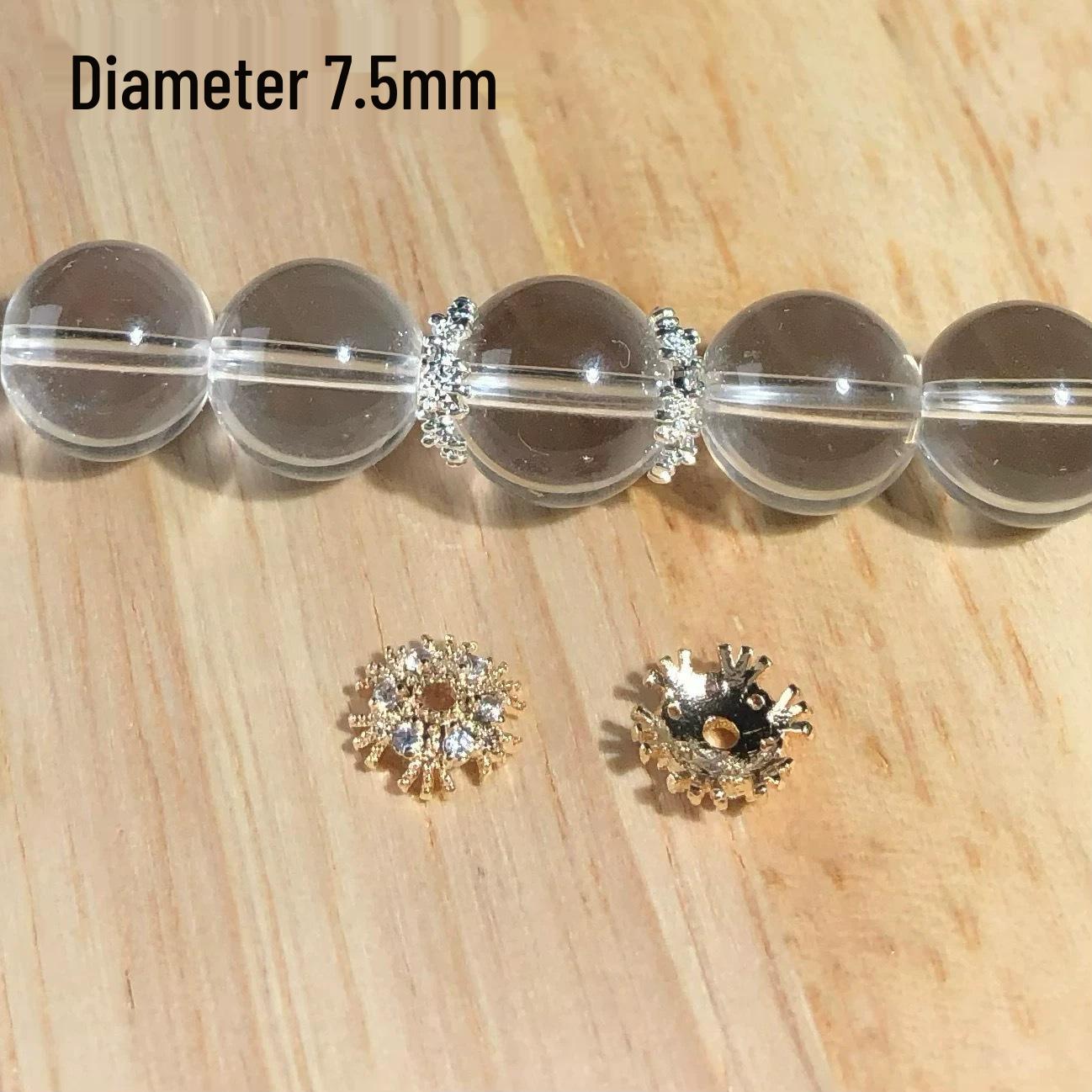 

14k Gold-Plated Color-Preserving Crystal Spacer Beads for DIY Bracelets and Necklaces