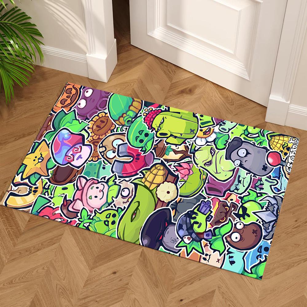 Plants Vs. Zombies Carpet Design for Bedrooms Game Room Dining Room Decorate room Anti-slip Rug Office home decor Perfect Birthday/Christmas Gift Idea